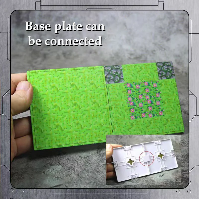ฐานแม่เหล็กแผ่นหลากหลาย Baseplates Match Mine World บล็อกแม่เหล็กของเล่นสําหรับเด็กชายและเด็กหญิงของขวัญเด็ก
