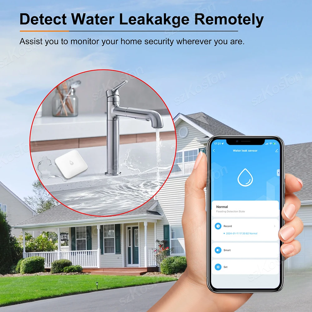 EWelink APP Zigbee 3.0 Immersion Sensor Smart Water Leak Alarm Detector Remote Monitoring Flood Sensor for Home Assistant Alice