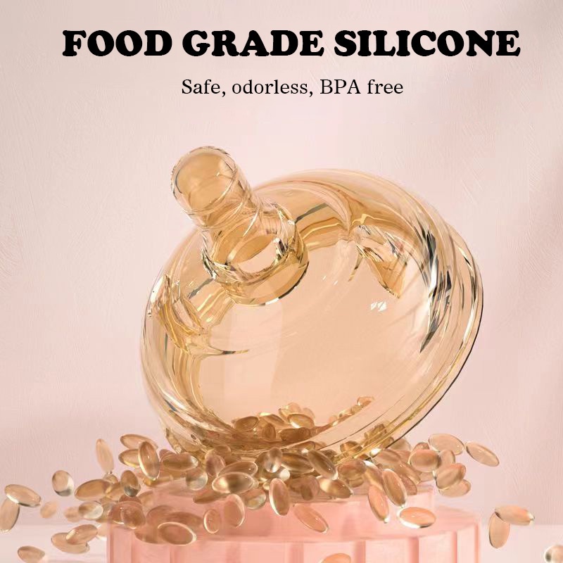 Mamadeira de silicone sem BPA, adequada para 0-36 meses, 150ml/240ml, imita a experiência de amamentação