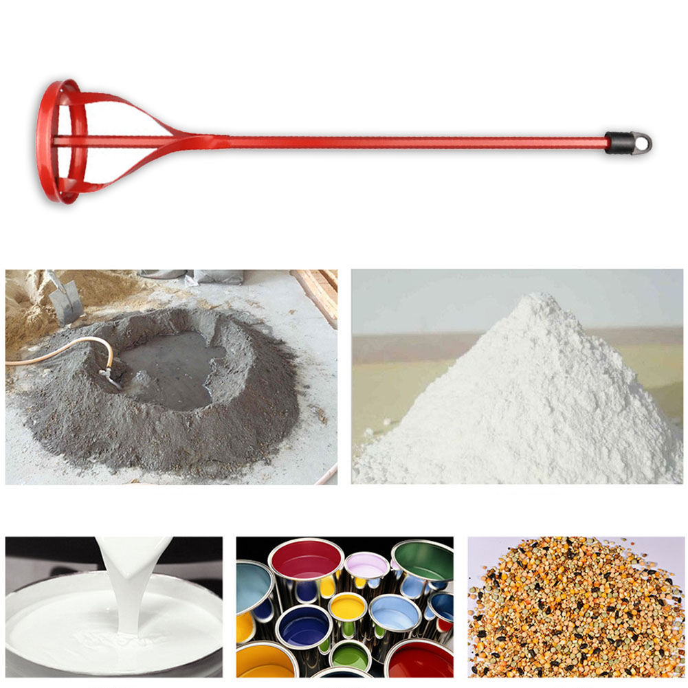 เพลาหกเหลี่ยมพลาสเตอร์สีผสมผสม Paddle Rod สําหรับเจาะไฟฟ้าก่อสร้าง Agitator Putty Cement Grouting ปูนเครื่องมือ