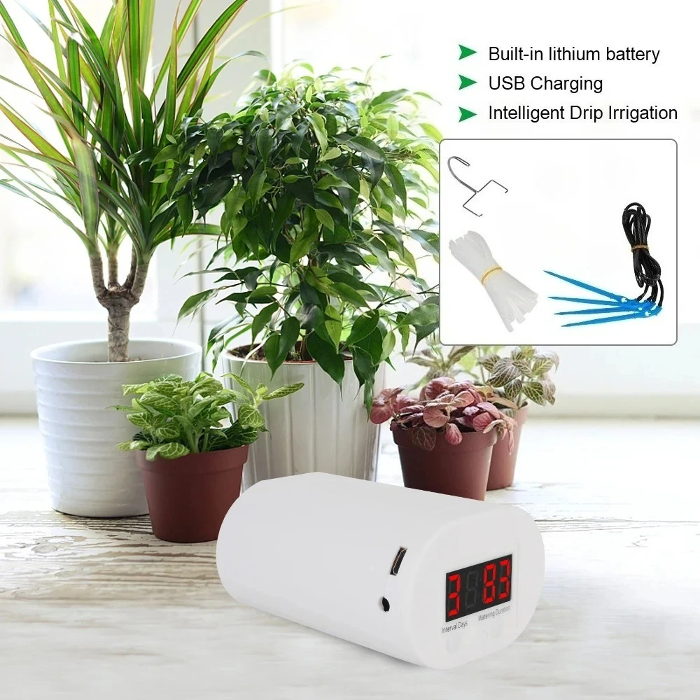 Sistema di irrigazione a goccia a doppia pompa Temporizzatore di irrigazione automatico intelligente Controller per dispositivo di irrigazione per piante intelligenti Uso in giardino