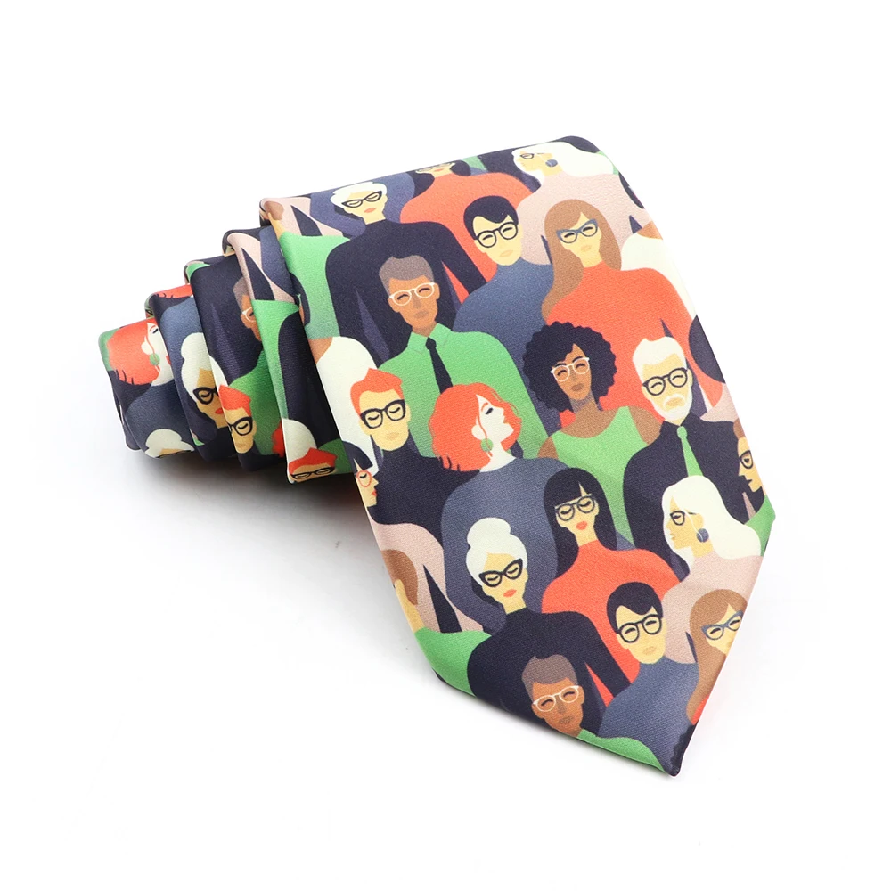 Cravates en soie douce pour hommes, Design Unique, visage de maison, motif de vue de fleur, Style de dessin, marron et blanc, pour fête, mariage, nouveauté, cadeau