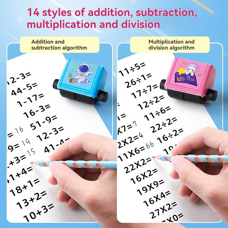 Addition And Subtraction Roller Stamps  Multiplication And Division Exercise Questions Math Stamps  Elementary School Mental Ari