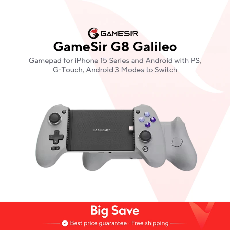 GameSir G8 Galileo Controller di gioco per gamepad per cellulare con joystick ad effetto Hall per iPhone 15 Gioco cloud per telefono cellulare Android