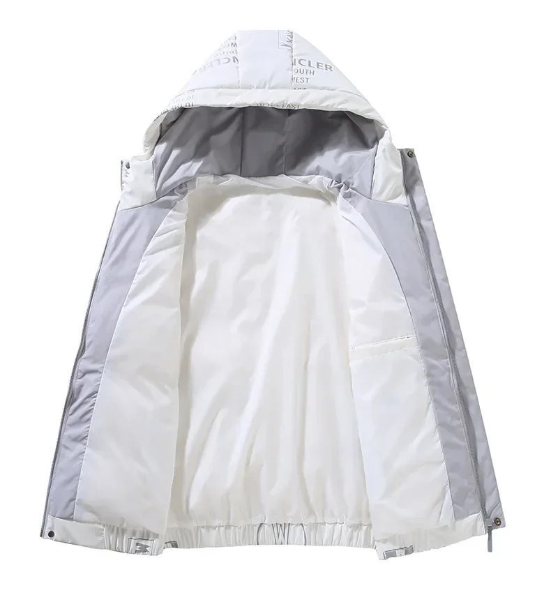 メンズの光沢のあるフード付きジャケット,フード付きジャケット,カジュアルコート,暖かい防風ジャケット,高品質,アウトドア,冬,4xl,新品