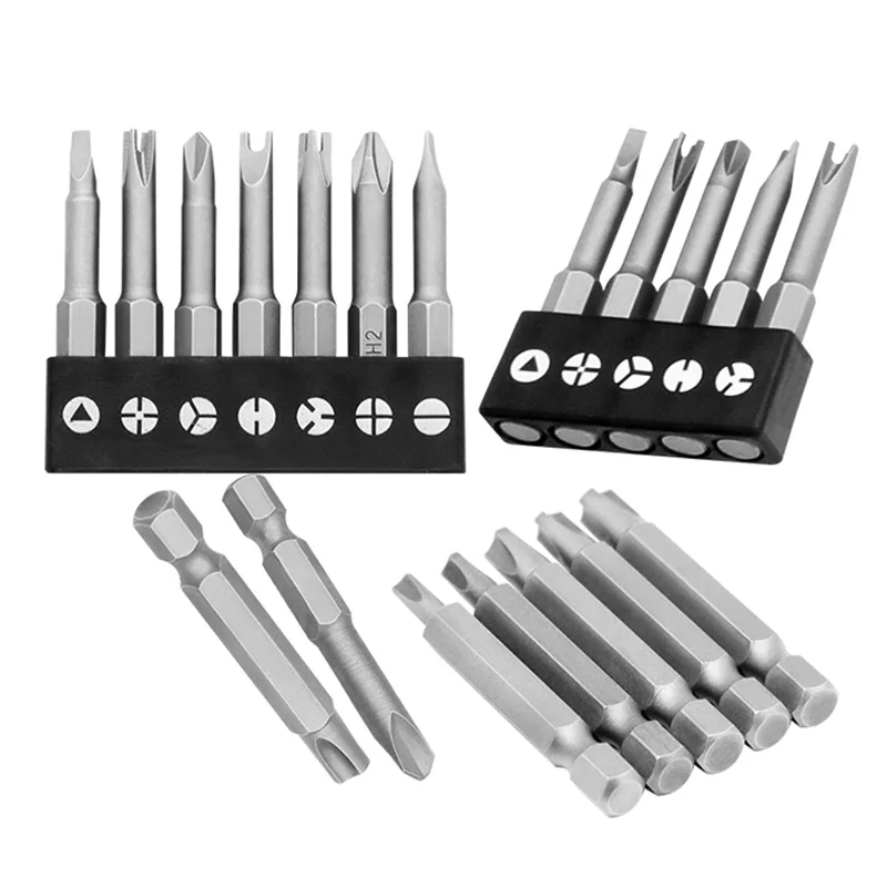 4/5/7/13PCs Special-shaped Screwdriver Bits Slotted Phillips Triangle Magnetic Batch Head Inner Cross Three Points Screwdrivers