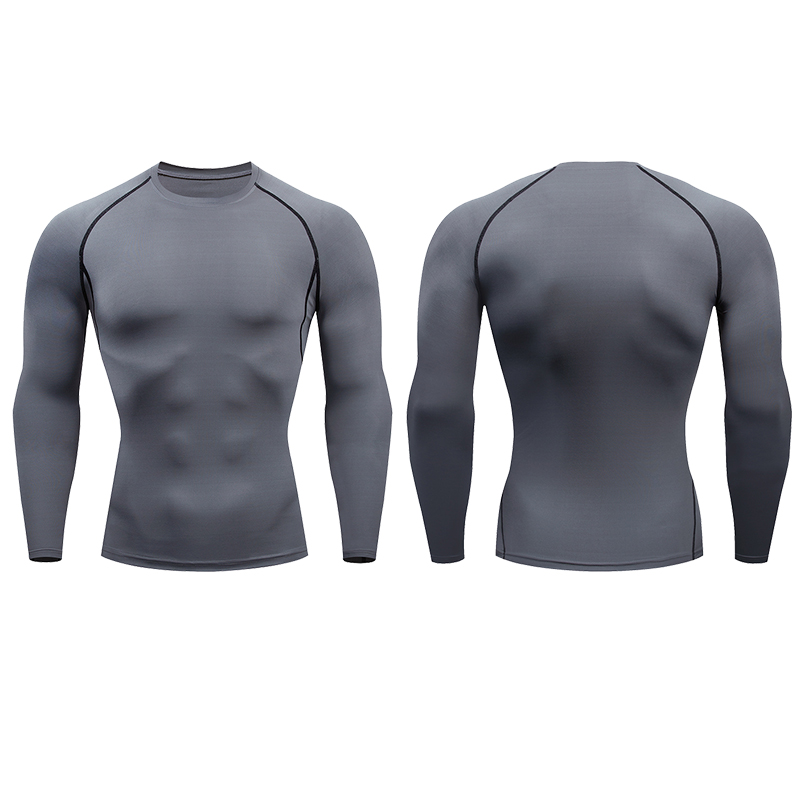 Männer Kompression Läuft T-shirt Fitness Engen Langarm Sport Shirts Training Jogging Tops Gym Sport Dry Fit Rashgard