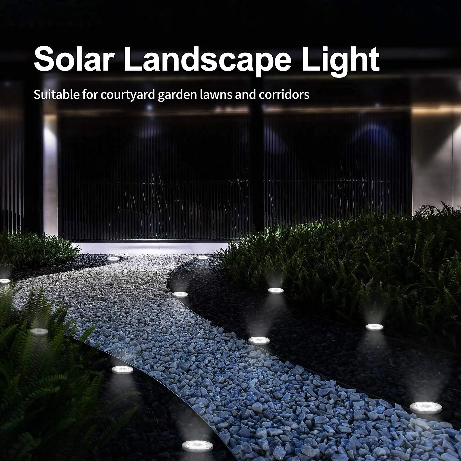 8/20LED พลังงานแสงอาทิตย์ Disk Light สวนกลางแจ้งพลังงานแสงอาทิตย์ใต้ดิน Deck Light Spotlight ฝังโคมไฟ LED พลังงานแสงอาทิตย์ตกแต่งสวน