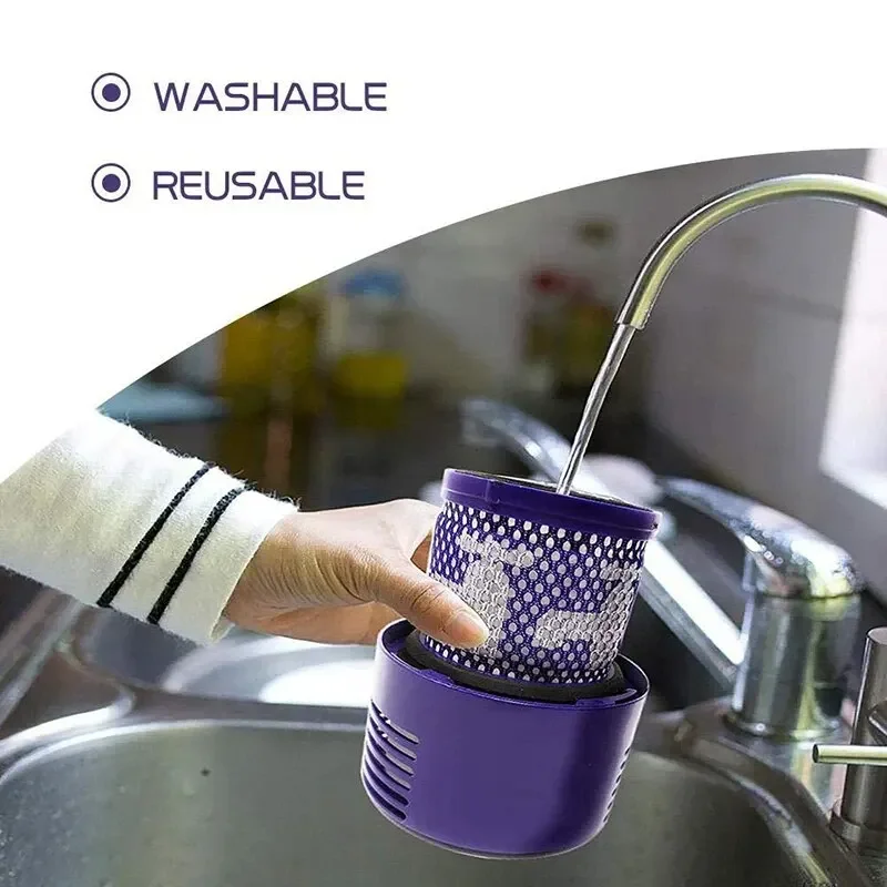 Élément filtrant pour aspirateur Dyson V10 Version américaine, accessoires de remplacement lavable, post-filtre HEPA, pièces de rechange réutilisables