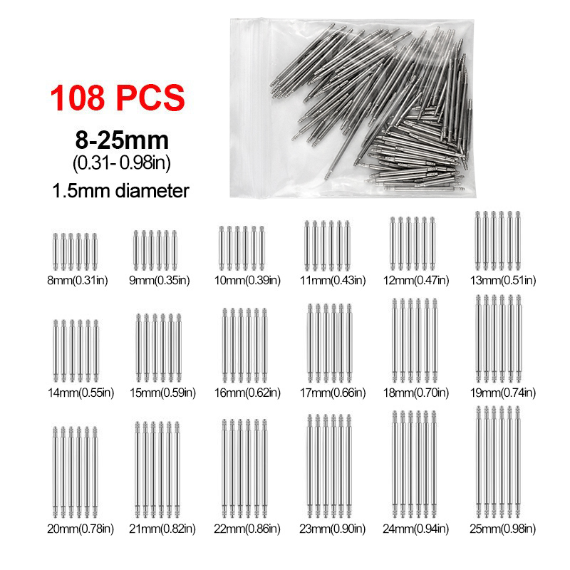 8-25mm correa de reloj pasador pasadores de enlace reparación de relojes juego de herramientas accesorios de herramientas profesionales