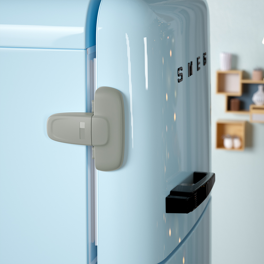 EUDEMON, 1 Uds., cerradura de puerta para refrigerador y congelador para el hogar, pestillo para niños pequeños, cerraduras de gabinete para niños, cerradura de seguridad para bebés