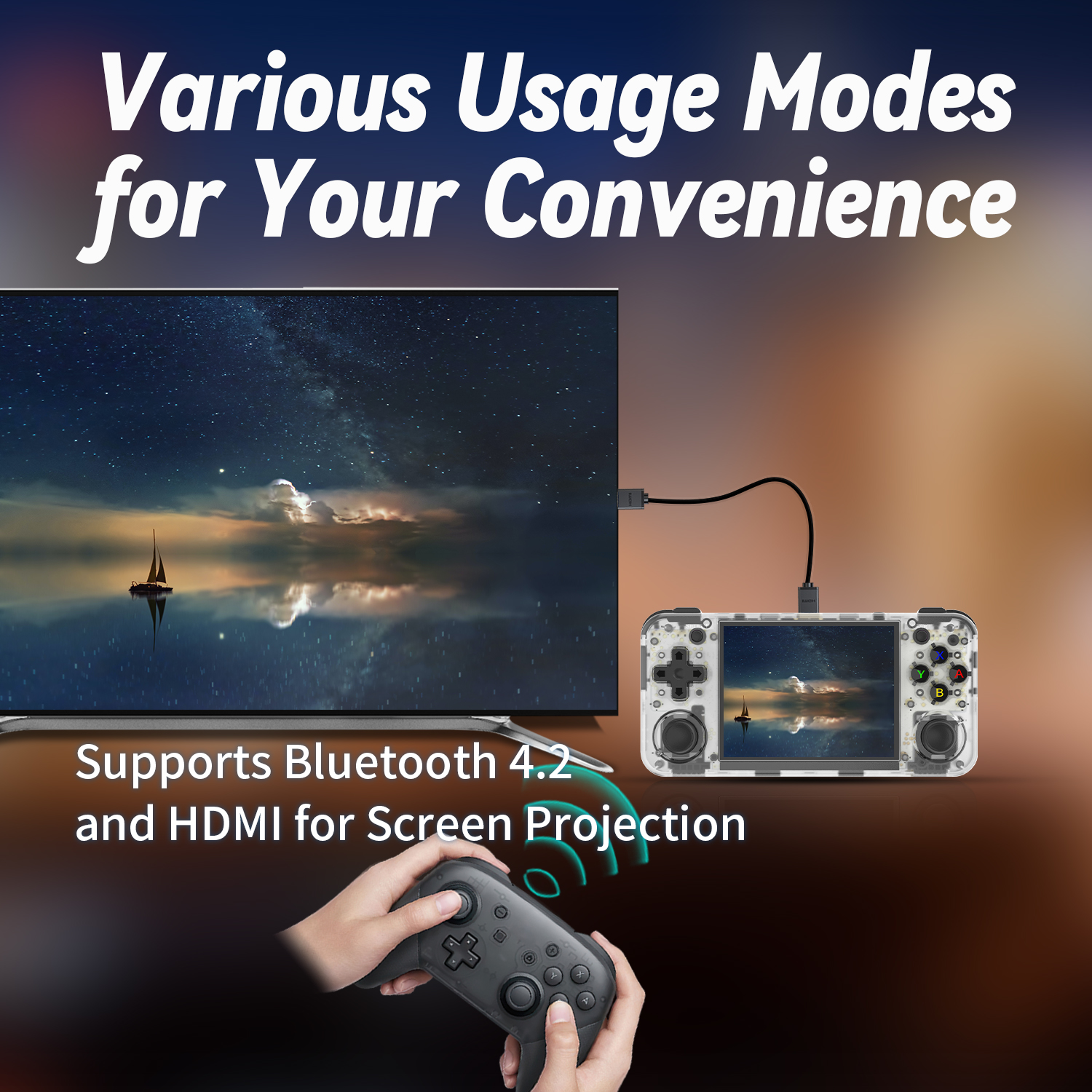 Anbernic RG35XX H Handheld Game Console 3.5'' IPS Screen H700 Linux 64-bit Retro Gaming Player WIFI Bluetooth HDMI Out Kids Gift