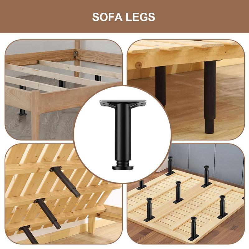 Gambe per mobili in metallo Gambe per divani Gambe per divani di ricambio per divani Gambe per divani di ricambio resistenti in altezza regolabili per letto