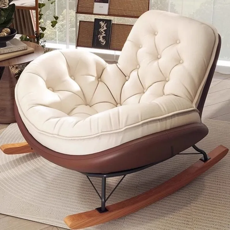 Modern Minimalist Penguin Rocking Chair, Lounge Chair, Leisure Chairliving Roomlight Luxury Honeycomb Zipper Lazy Rocking Chair