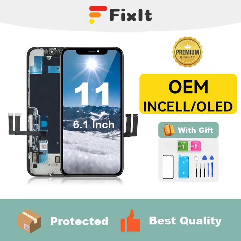 For Iphone 11 Display 6.1 Inch Screen Replacement Phone 11 LCD Display Screen Digitizer Assembly With Repair Tools