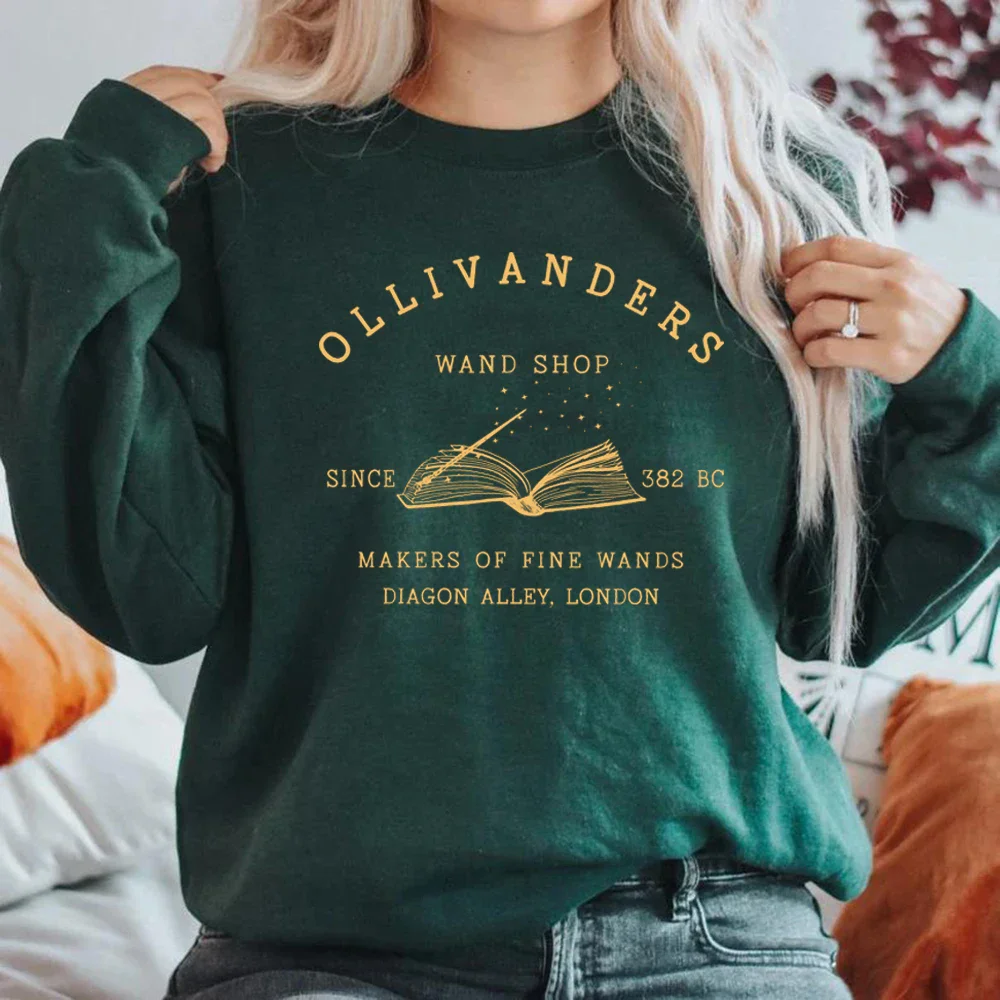 Sudadera Wizard Book Shop, suéter HP, sudaderas con capucha Magic Wizard, sudaderas de manga larga para mujer, jersey de libro Nerd, sudadera con capucha de regalo para seguidores