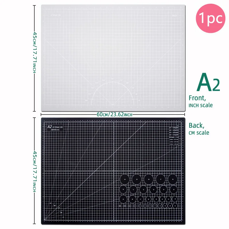 60*45cm A2 PVC Cutting Mat Board Durable Self-healing DIY Sewing Student Art Paper Engraving Pad Leather Craft Tool