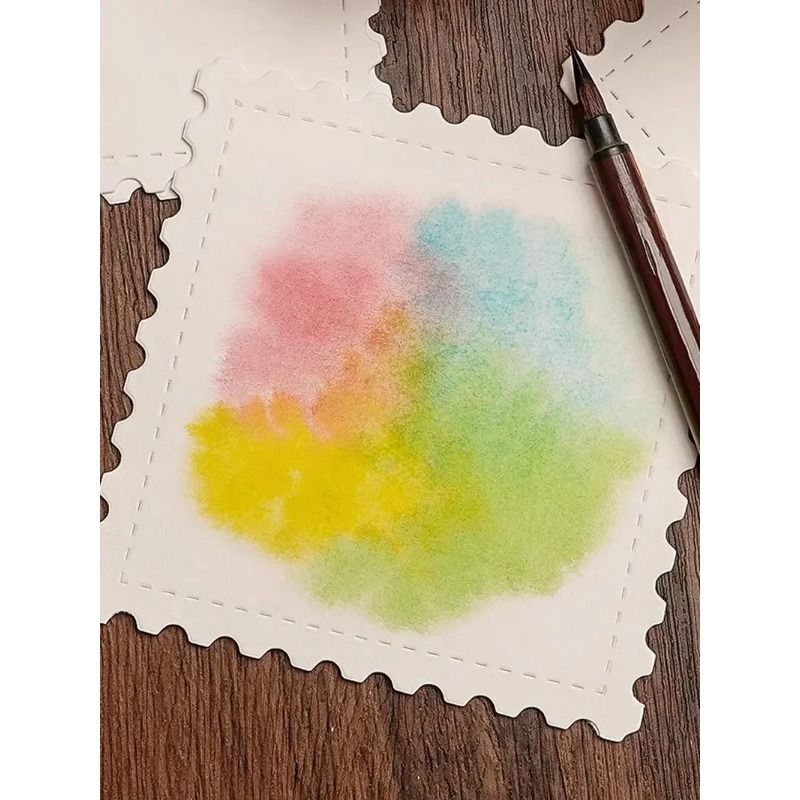 Stamp Ticket Stub Watercolor Painting Paper 50% Cotton 25 sheets 300g Fine Lines Portable Water Color Paper Art Supplies