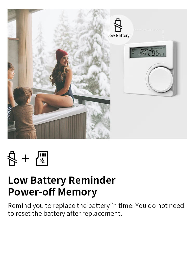 Opentherm ไร้สายเครื่องทําความร้อนเทอร์โมสําหรับหม้อต้มแก๊ส Low Power แบตเตอรี่เทอร์โมหม้อไอน้ําอุณหภูมิ Controller Wall Mount