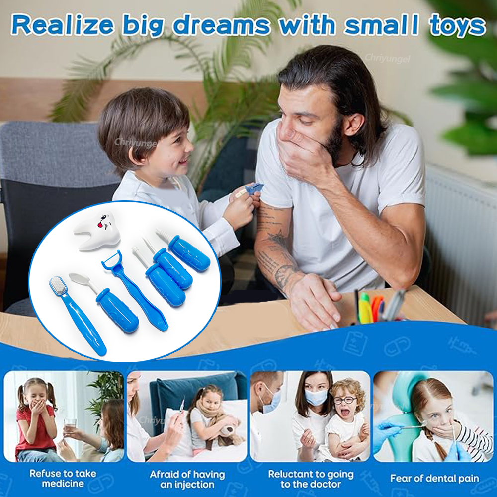 Conjunto de jogo médico 30 peças, kit médico simulado para crianças, brinquedos com estetoscópio, brinquedo educacional para meninos e meninas, presente para crianças pequenas