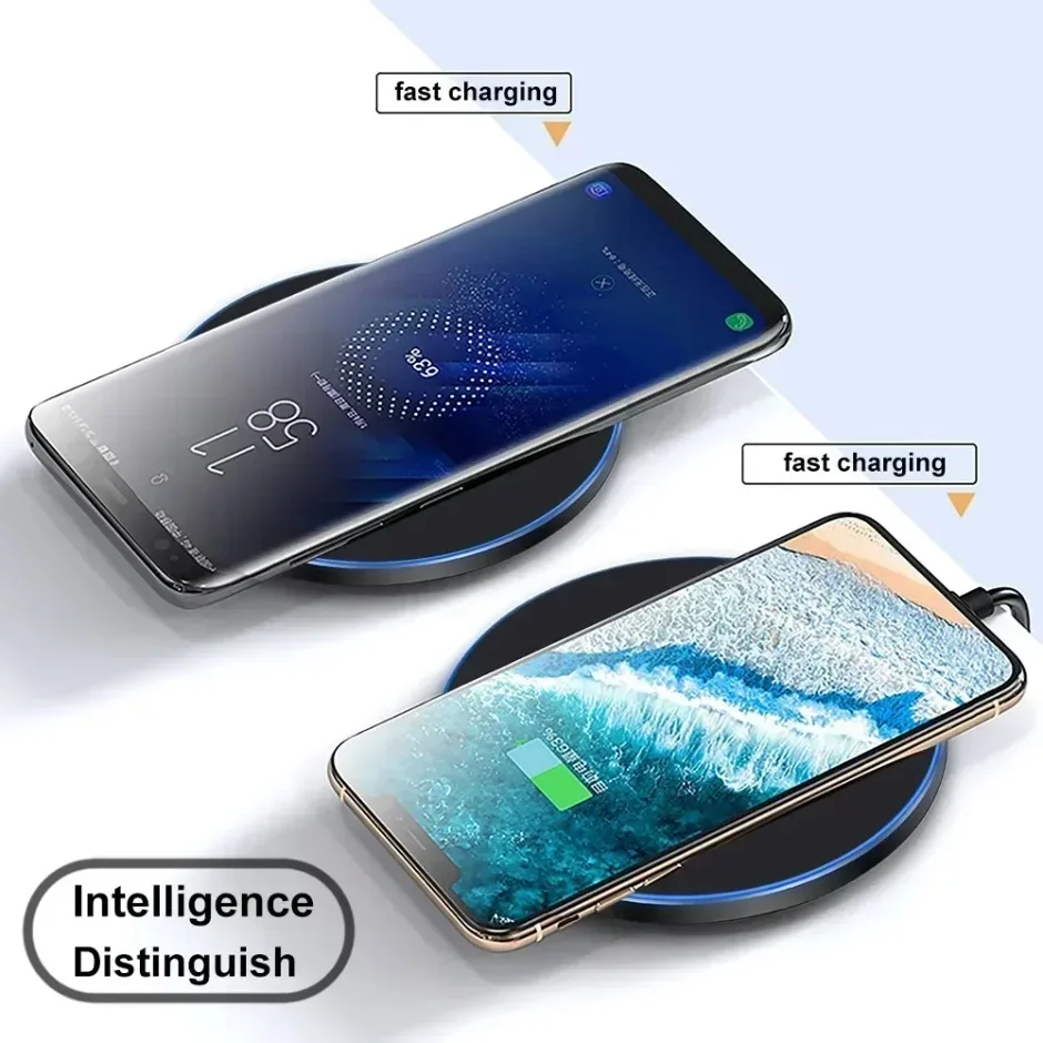 Induction Fast Charging Pad Dock Station For Samsung S23 S22 Xiaomi Huawei 2 in 1 Wireless Charger For iPhone 12-16 Pro Max