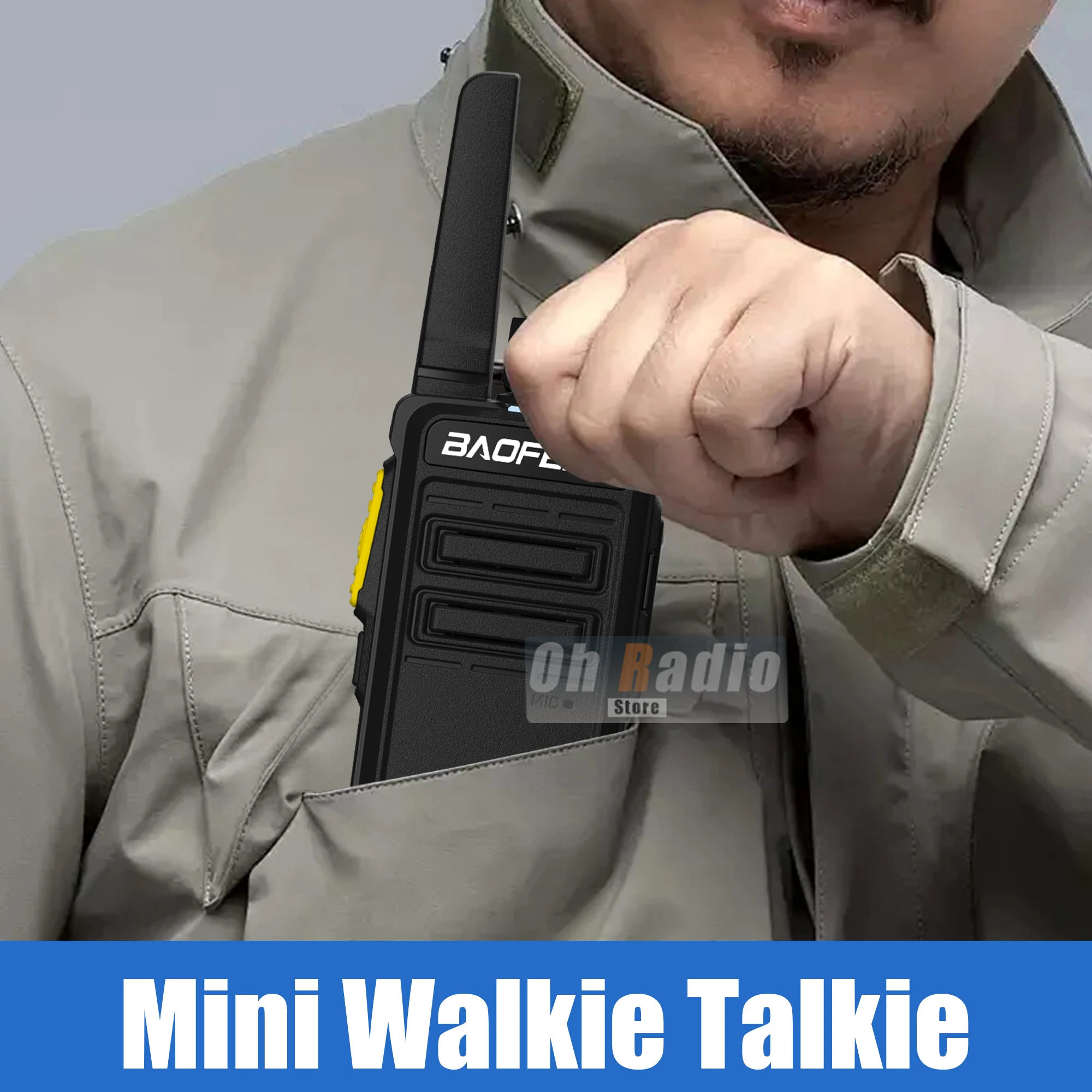 2/4PCS Baofeng BD-V12A Mini Walkie Talkie Noise Reduction Wireless Copy Frequency Type-C Charger V12-A Ham Two Way Radio Hunting