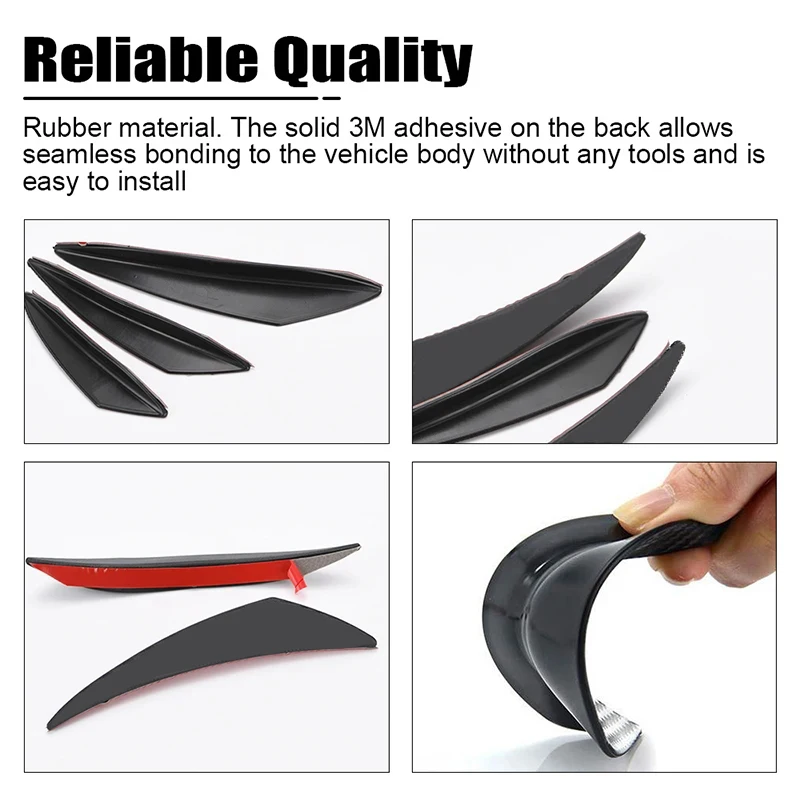 6 Teile/satz Universal Frontschürze Lip Diffusor Splitter Flossen Körper Spoiler Auto Tuning Canards Wertigkeit Auto Dekoration Dekoration