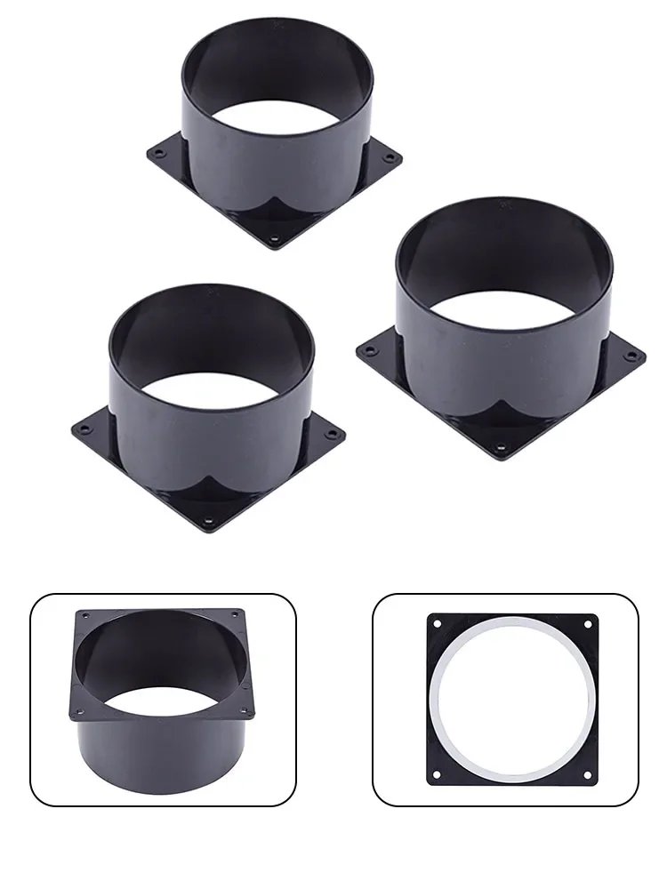 75/100/120 MM Fan Miner Kanal Kühlung Abdeckung ABS Flansch Stecker Für Belüftung Rohr Luftkanal Anschluss
