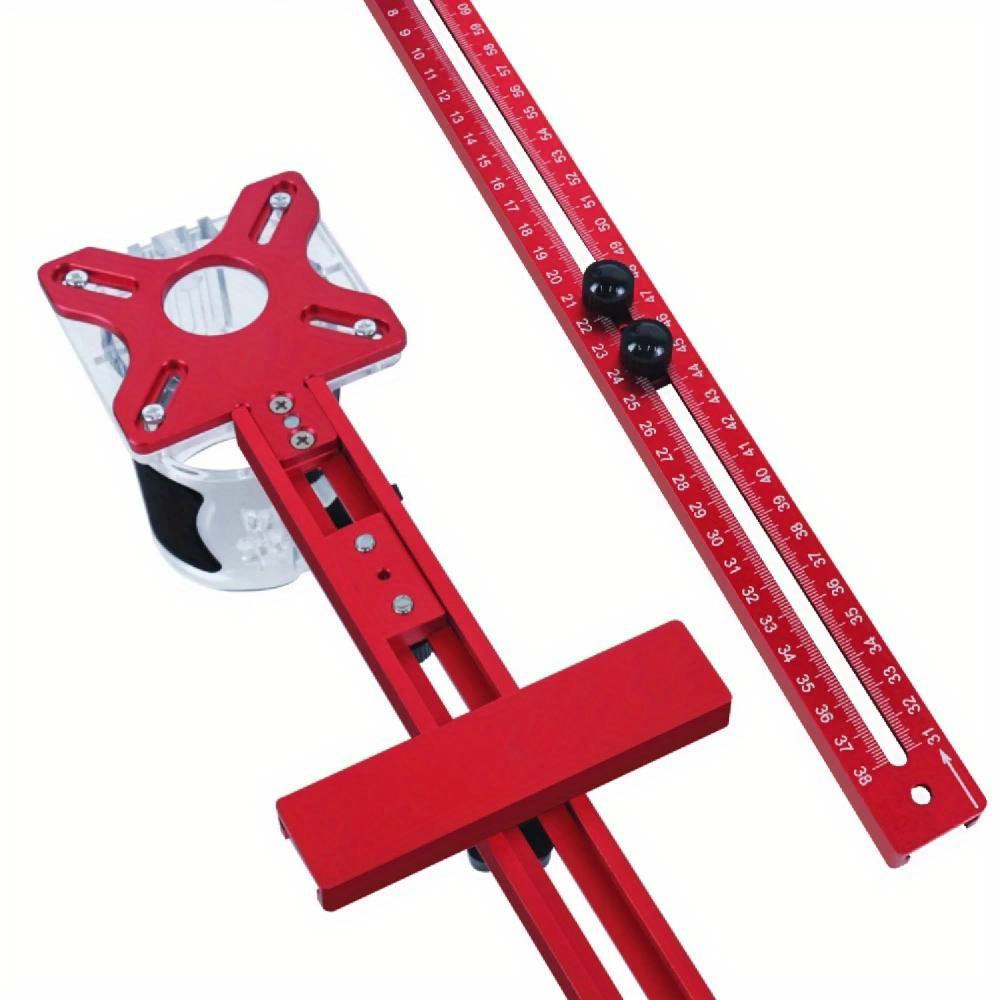 3 in 1 Aluminum Alloy Router Circle Cutting Jig Adjustable Multifunctional Cabinet Hardware Jig and Router Guide for Woodworking