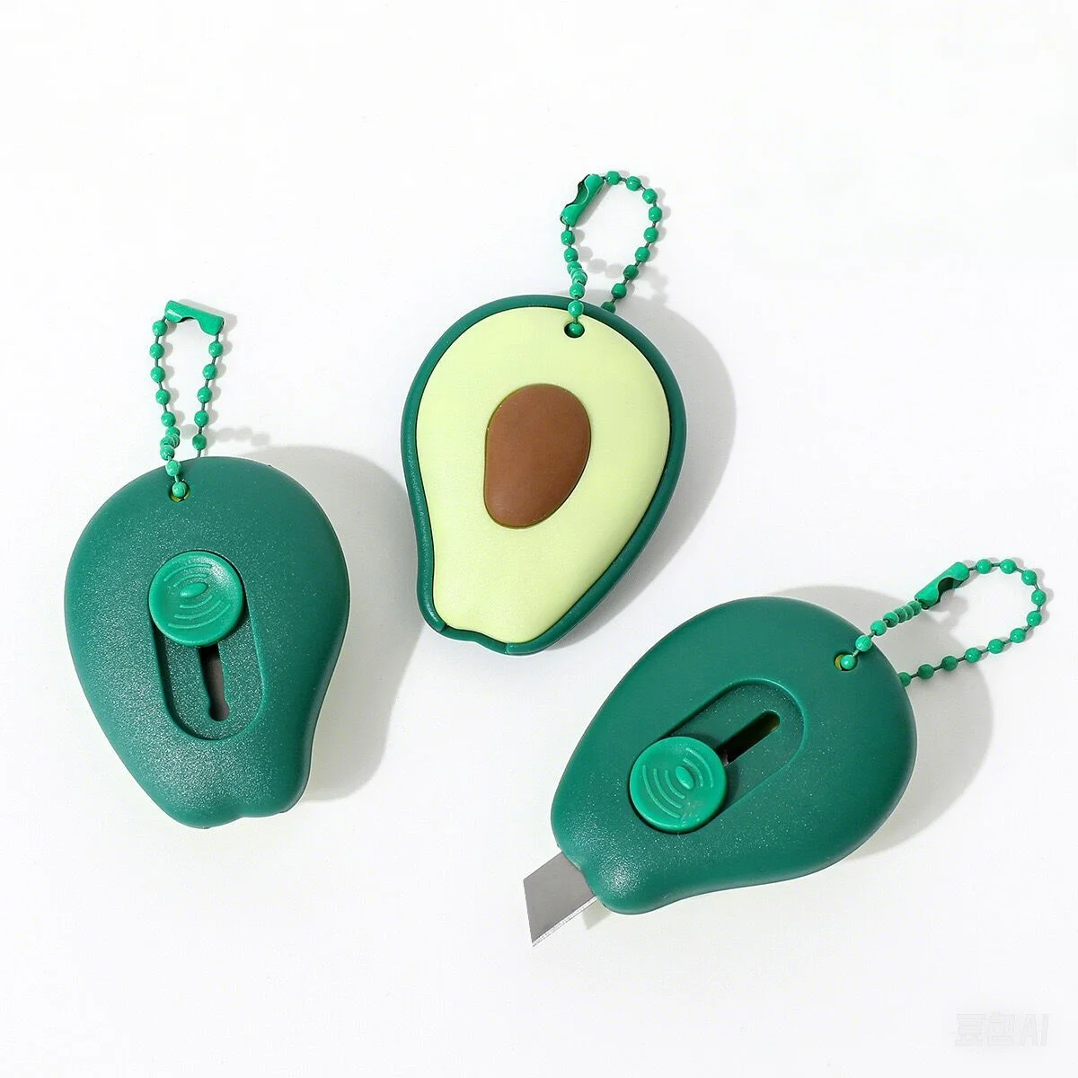 น่ารักแบบพกพา Mini Avocado สตรอเบอร์รี่ผลไม้ Art Utility มีด Express กล่องมีดเครื่องตัดกระดาษหัตถกรรมห่อเครื่องมือ
