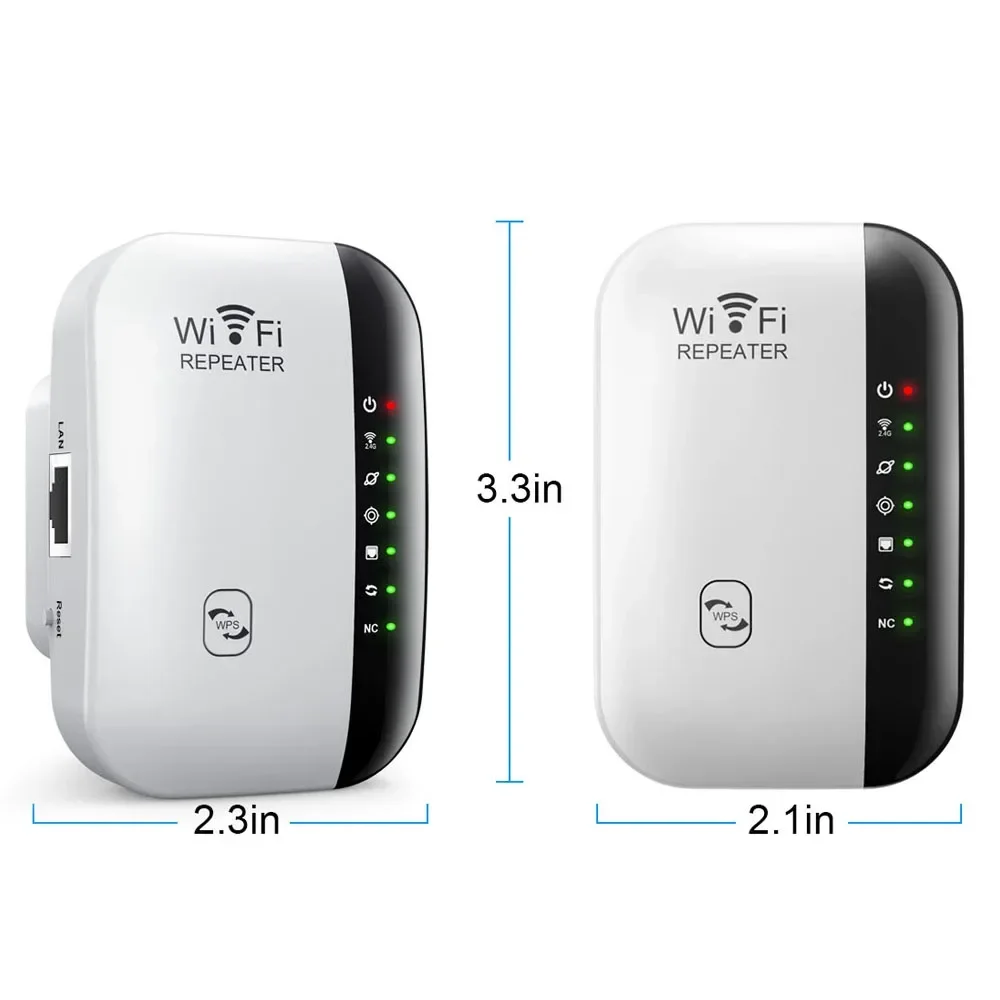 Nuevo repetidor WIFI inalámbrico de tercera generación, siete lámparas, 300Mbps, extensor de rango de enrutador 2,4G, amplificador de señal Wi-Fi para el hogar