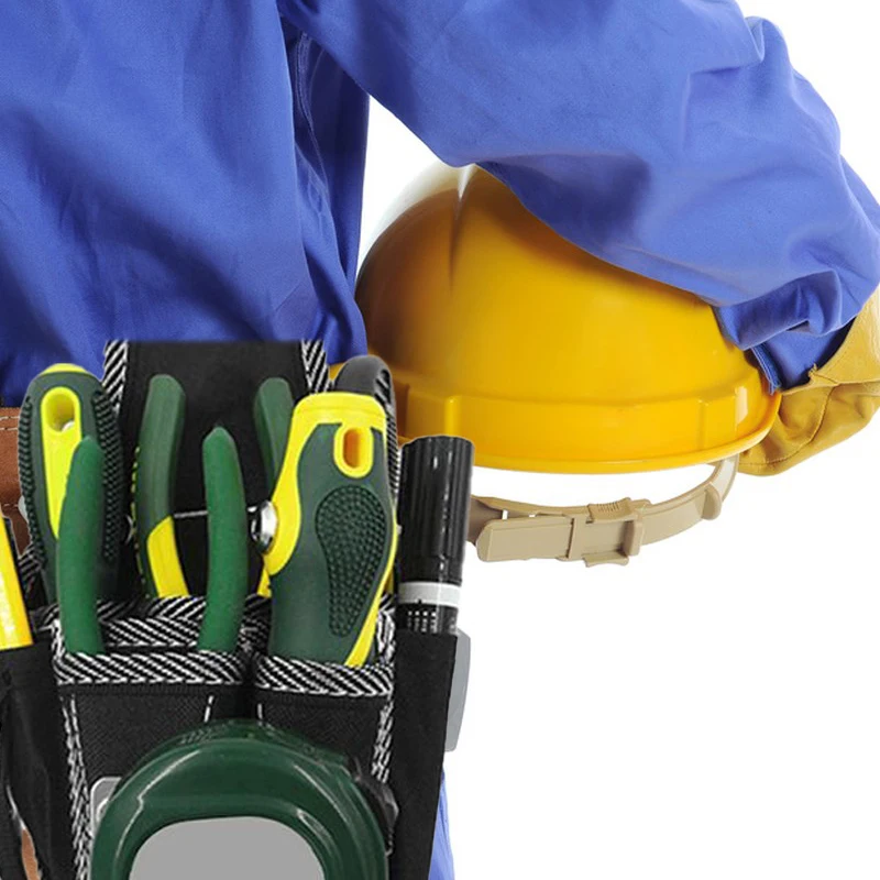 Bolsa de herramientas multifuncional, cinturón de herramientas de tela de nailon, Kit de destornillador, soporte, bolsa de herramientas, bolsa de bolsillo, estuche de bolsillo para cintura de electricista