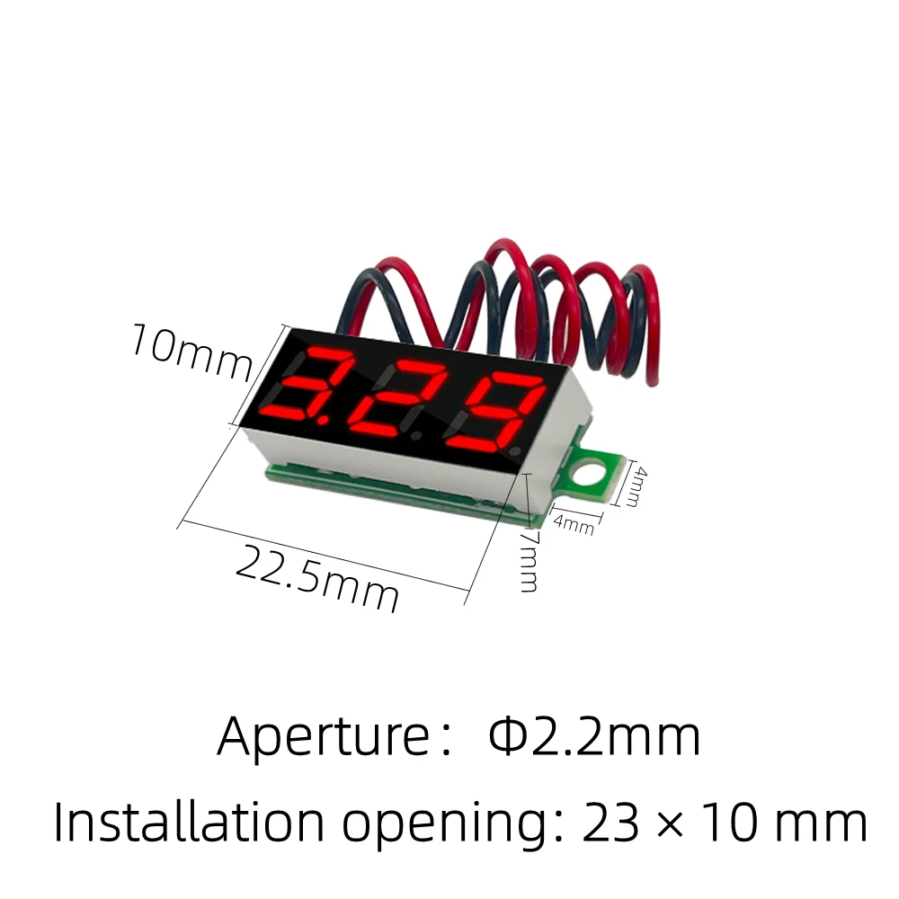 0.28 นิ้ว DC LED Digital Voltmeter 0-100V แรงดันไฟฟ้าอัตโนมัติรถมือถือเครื่องทดสอบแรงดันไฟฟ้าเครื่องตรวจจับ 12V สีแดงสีเขียวสีฟ้าสีเหลือง