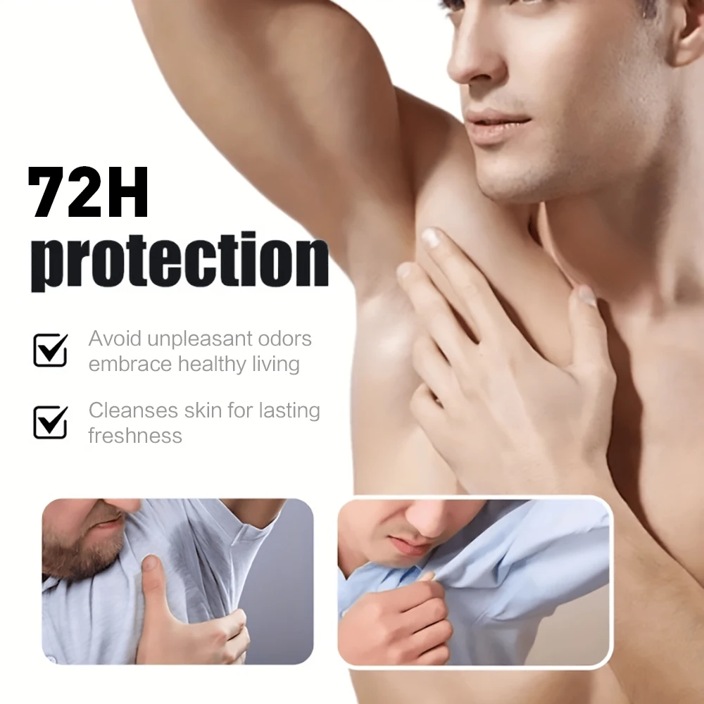 Men's Natural Deodorizing Stick Underarm Care Efficiently Eliminate Odor Refreshing Lasting Aroma Cream Underarm Odor Prevention