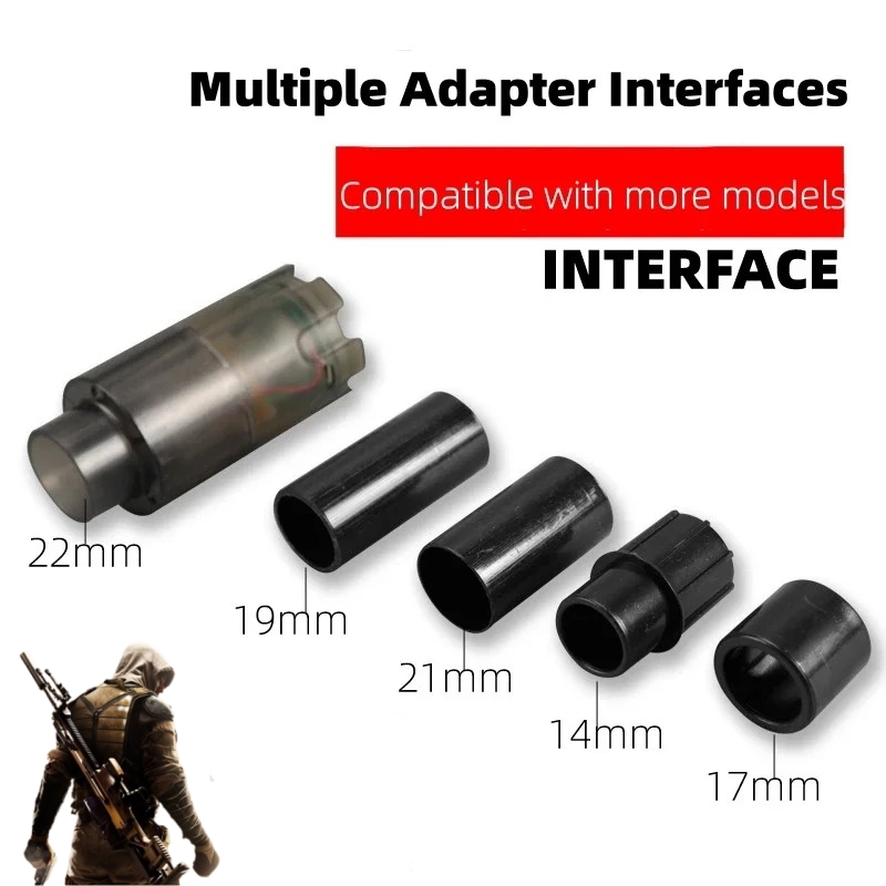 Toy Gun Accessories Luminous Flash Silencer Sparkling Shoot Induction Flash Cap Gel Ball Gun Parts for Water Bomb/EVA Bullet