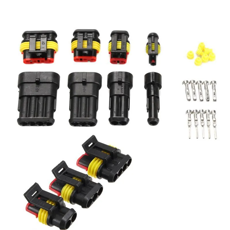 240/352/708/1004pcs boxed car waterproof connector kit male and female pair terminal wire harness plug connector 1-6 holes