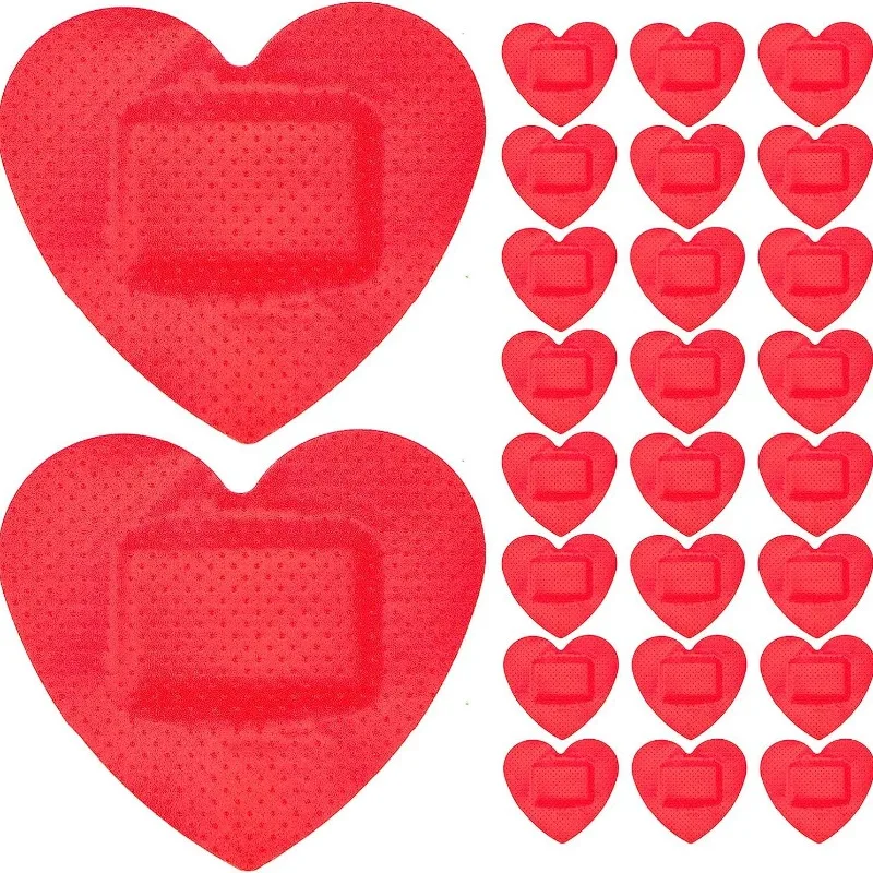 20 teile/satz Rote Herz Pflaster Liebe Haut Patch Konzert Gesicht Aufkleber Wundpflaster Erste Hilfe Streifen Klebe Bandagen Woundplast