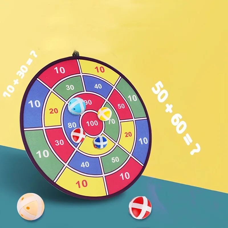 กระดานแข็งขนาดใหญ่เด็ก Sticky Ball ของเล่น Sticky Ball ในร่ม DART แผ่นเป้าหมายกลางแจ้งเด็กดูดถ้วย Ball