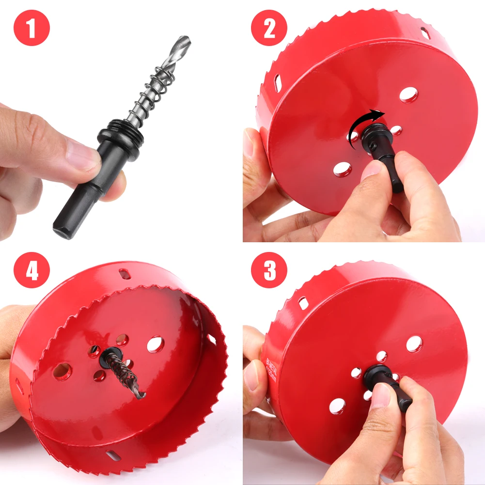 1pc 15-200 ミリメートル M42 バイメタルホールソー HSS ドリルビット金属鉄アルミニウムステンレスプラスチック DIY 木材カッターツール