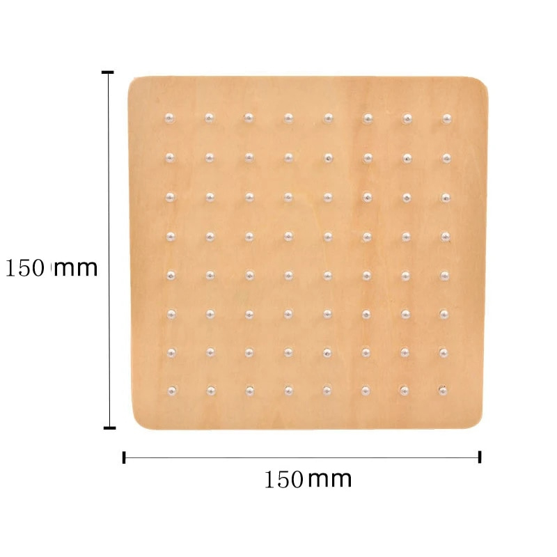 Drewniana geometria Puzzle Deska do paznokci Grafika Geometryczna Kreatywna matematyczna zabawka Montessori do wczesnej edukacji dla dzieci
