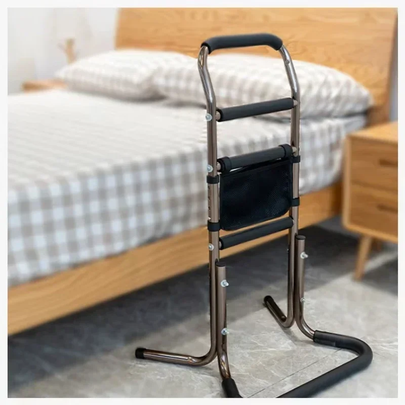 Ajustável dobrável dobrável leve mobilidade walker auxiliar desabilitar cama mão corrimão suporte para cadeiras de folha de espinheiro