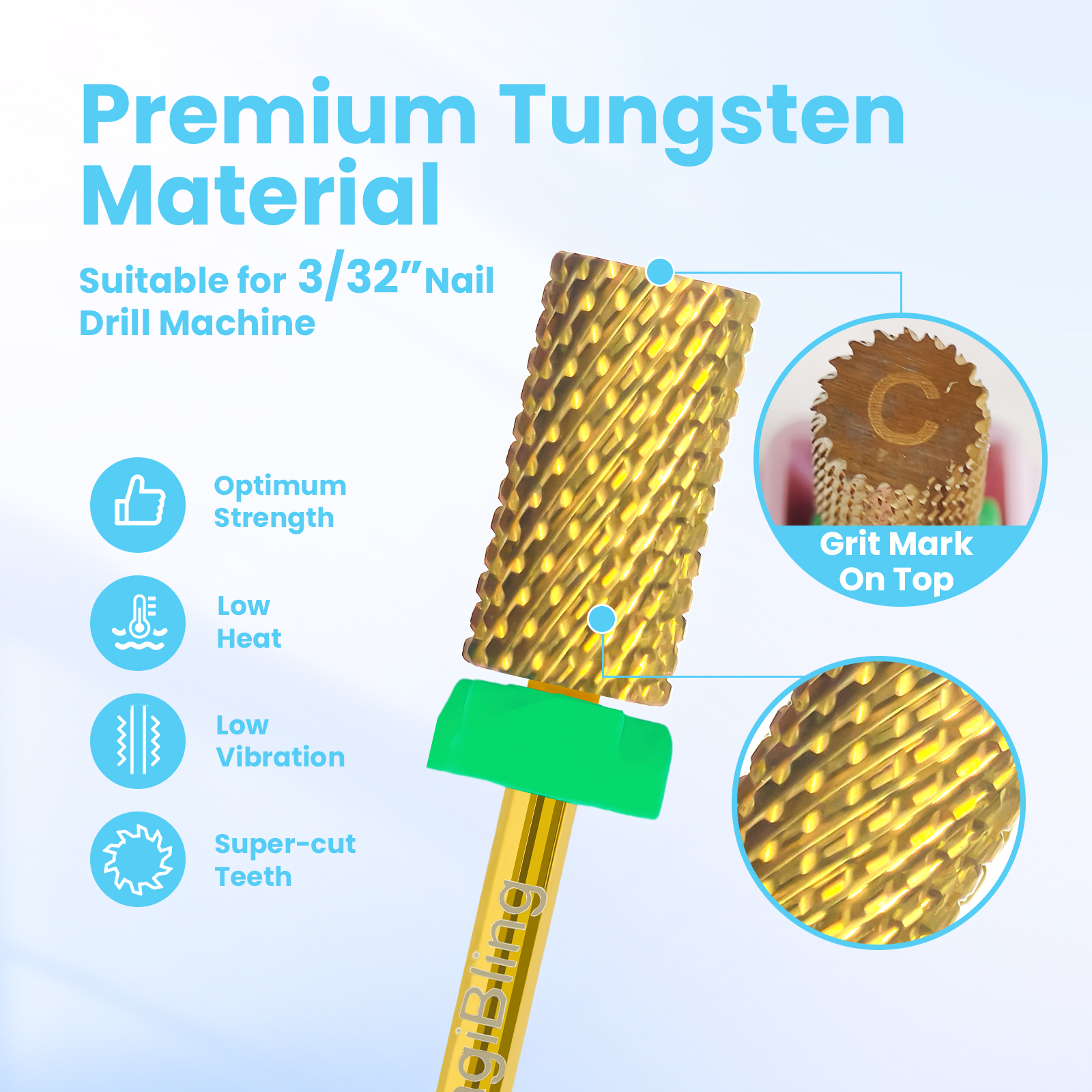 Фреза, золотые карбидные сверла для ногтей, электрическая дрель для ногтей, маникюрная машина, пилочки для педикюра, аксессуары