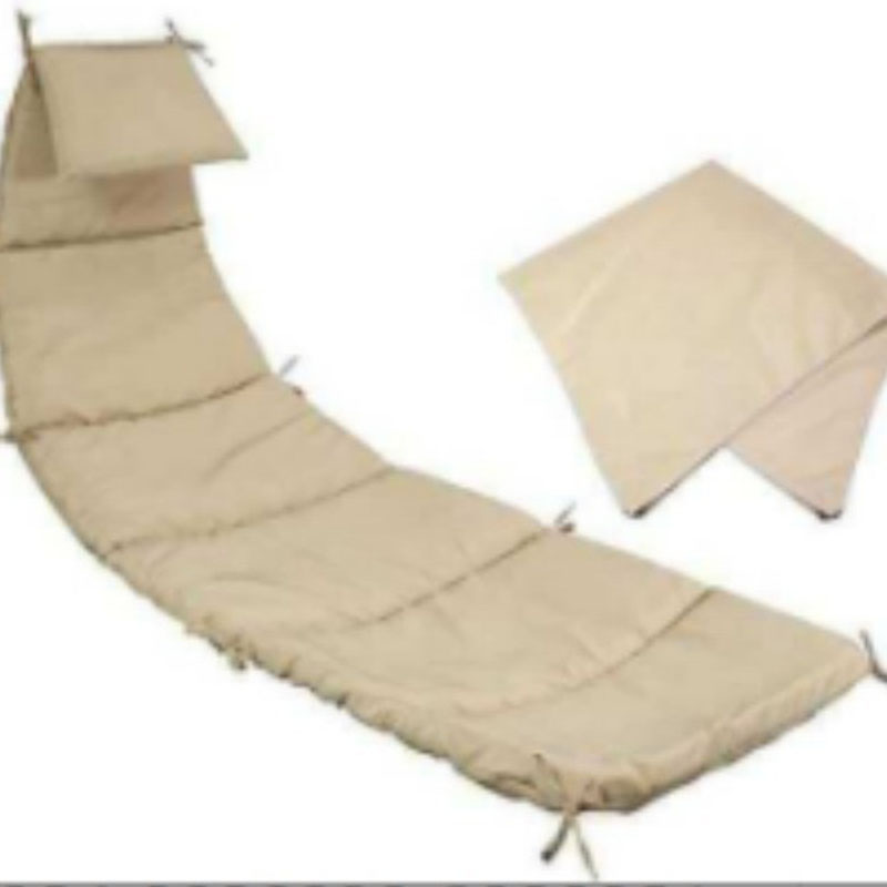 Cojín de cesta colgante, cojín individual impermeable para exteriores, cojín de columpio curvo con forma de luna engrosado