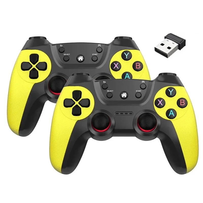 Controlador de jogo duplo sem fio para telefone linux/android para caixa de jogo jogo vara pc caixa de tv inteligente 2.4g gamepad joystick
