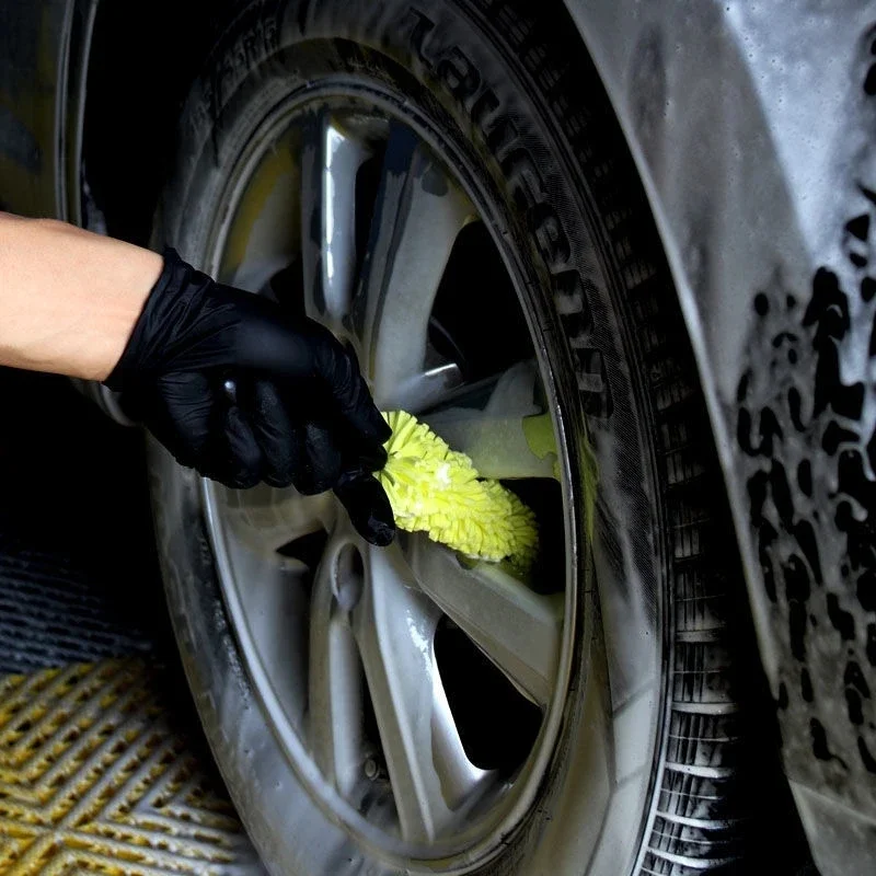 1 Uds. Cepillo limpiador de ruedas de coche, herramienta de limpieza de llantas, fregado automático, lavadora de vehículos, limpiador de polvo, esponja, lavadora de coche para automóvil