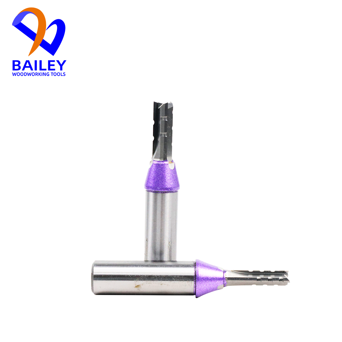 BAILEY 3PCS 3 Flutes TCT Straight Bit With Slotting CNC Machine Milling Cutter for MDF Plywood Chipboard Wood Woodwork Tool