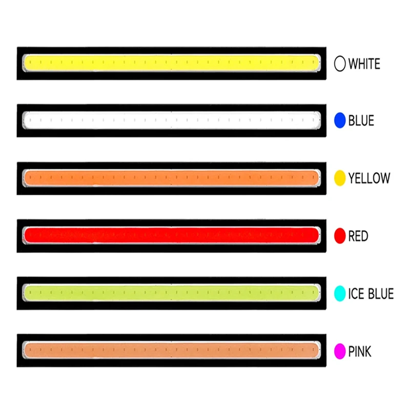 2 pçs 17cm universal à prova dwaterproof água luzes diurnas cob nevoeiro estilo do carro led luz do dia lâmpada drl barra de nevoeiro luzes de tira