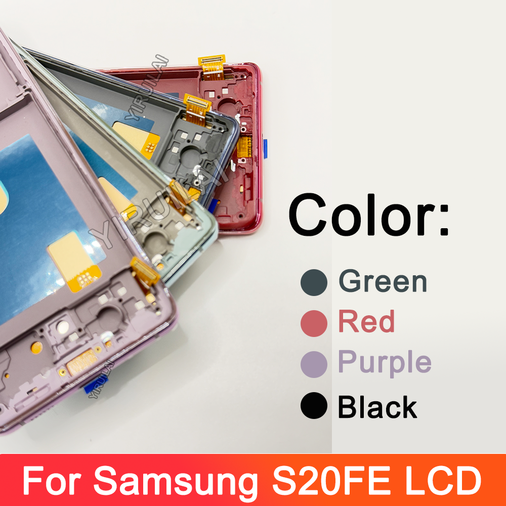 TFT LCD Voor Samsung Galaxy S20 FE Met Frame, voor Samsung S20FE G781B G780 LCD Display Touch Digitizer Vervanging Scherm