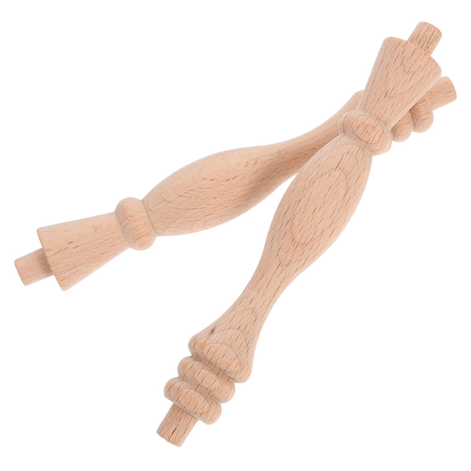 2pcs Unfinished Wood Baluster Spindles For Stairs Roman Column Pillar Cabinet Wine Rack Decor Diy Craft Replacement Staircase