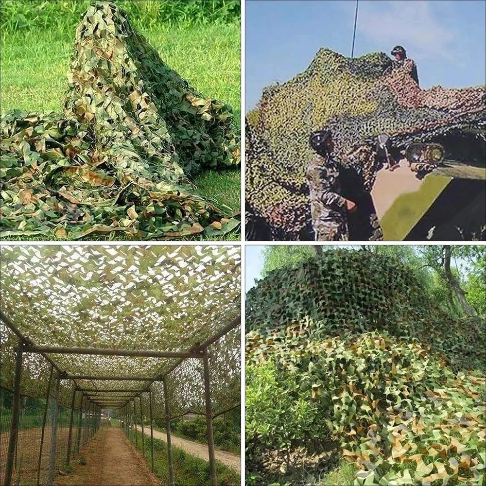 Ngụy Trang Lưới Săn Bắn Ngụy Trang Net Xe Lều Bạt Phủ Bóng Lưới Đen Xanh Lá Xanh Dương Bò Rừng Ngụy Trang Net4X4M 3X6M 2X3M